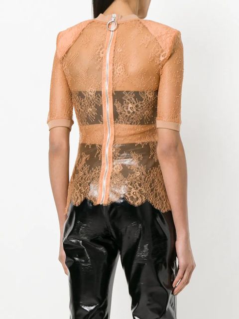 Off-White lace detailed top - Neutrals