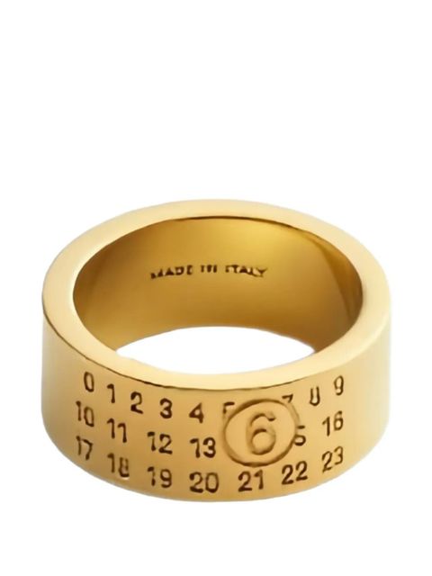MM6 Maison Margiela numbers-engraved ring - 950 GOLD