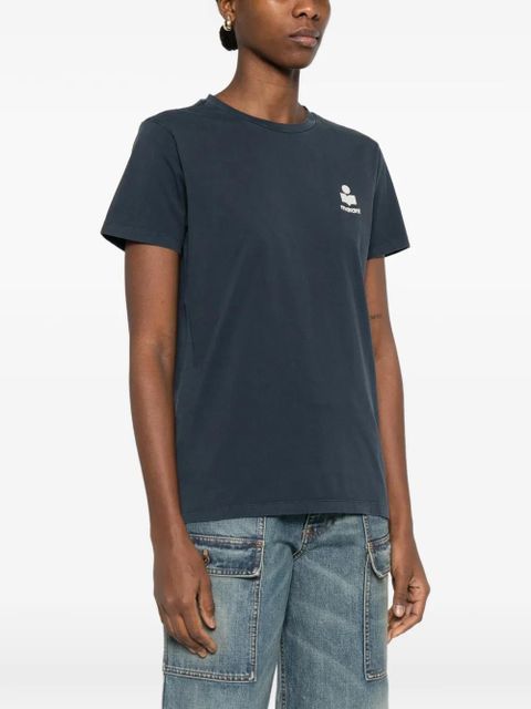 MARANT ÉTOILE Aby logo-embroidered T-shirt - Blue