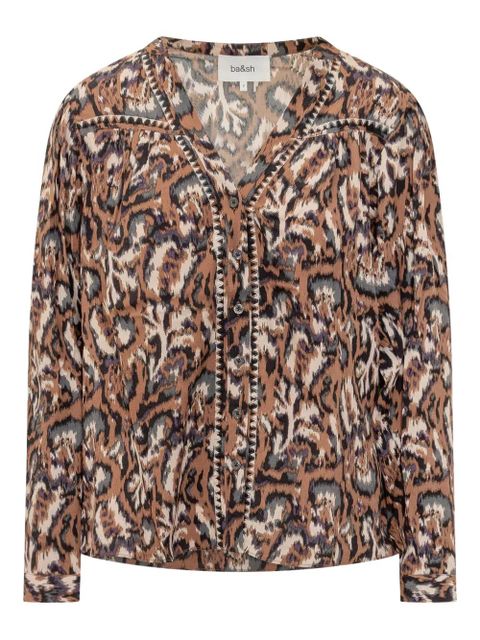 Ba&Sh Onada buttoned-printed shirt - Brown - zdjęcie produktu nr 1