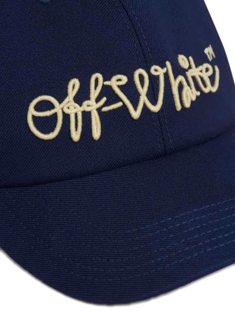 Off-White script-logo baseball cap - Blue