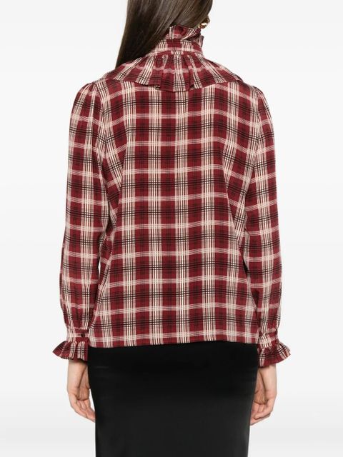 Saint Laurent checked blouse - Red - zdjęcie produktu nr 2