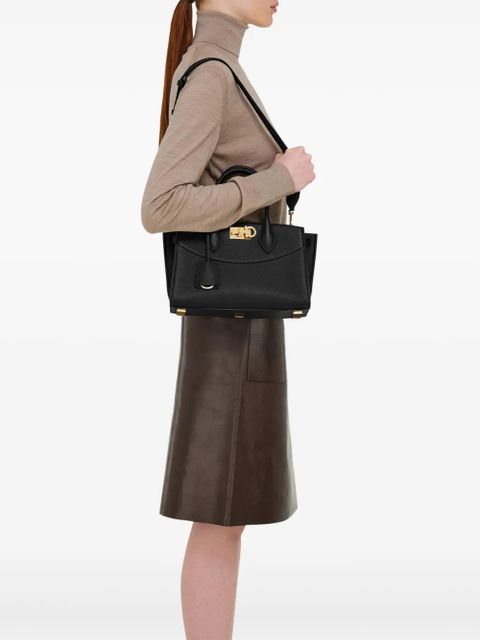 Ferragamo structured leather tote bag - Black