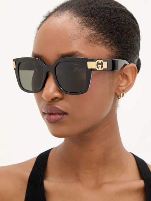 Gucci okulary przeciwsłoneczne damskie kolor czarny GG1690SK - zdjęcie produktu nr 1