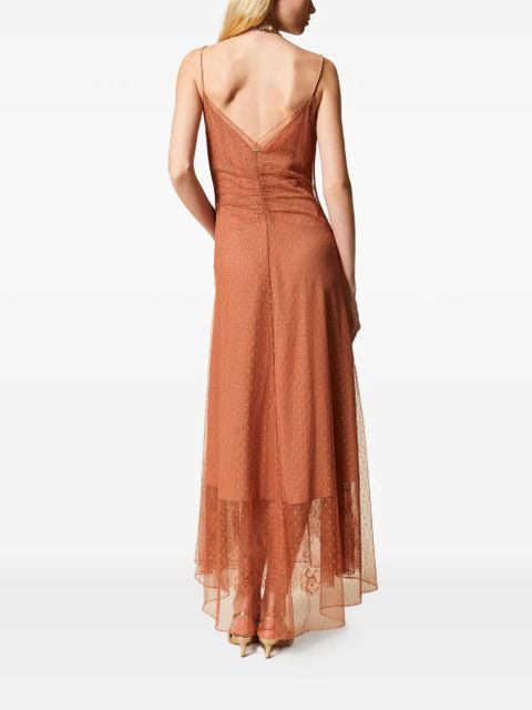 TWINSET point d'esprit maxi dress - Brown
