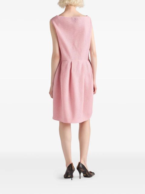 Prada bow-detail pleated dress - Pink