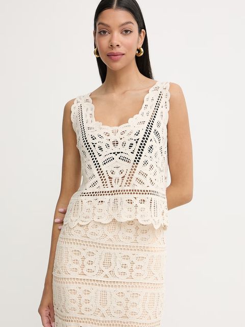 Guess crop top damski bawełniany OCTAVIA - zdjęcie produktu nr 2