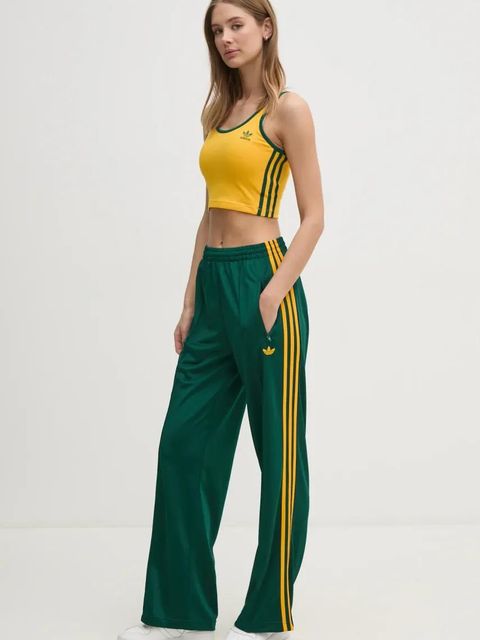 adidas Originals spodnie dresowe Firebird kolor zielony wzorzyste JP2314