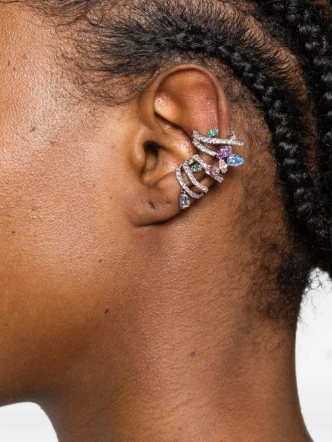 Swarovski x Ariana Grande crystal embellished cuff earrings - Silver - zdjęcie produktu nr 2