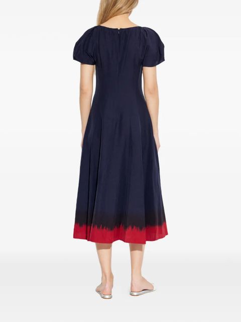 Tory Burch puff-sleeve midi dress - Blue