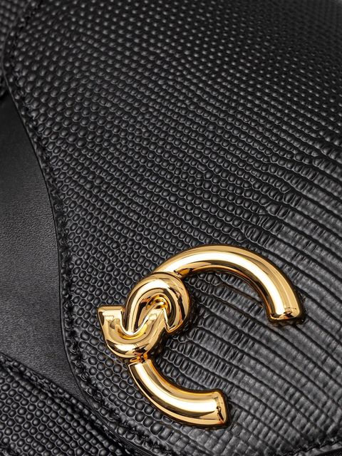 Coccinelle torebka skórzana COCCINELLE C-ME BIMATERI. kolor czarny E1.T1R.18.02.01