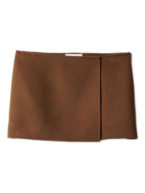Miu Miu wrap-effect mini skirt - Brown - zdjęcie produktu nr 1