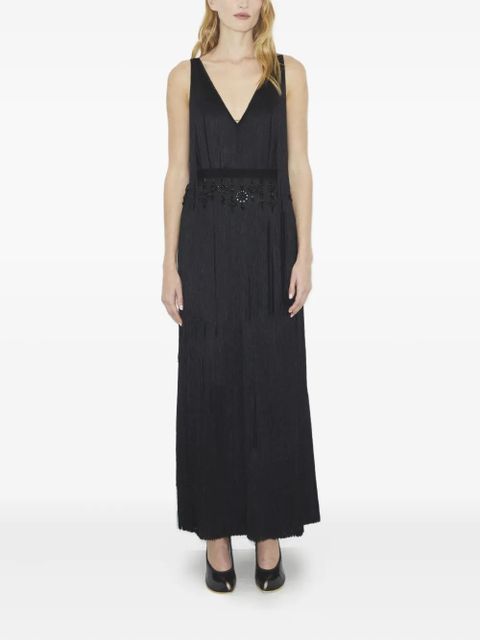 Tory Burch fringed maxi dress - Black - zdjęcie produktu nr 2