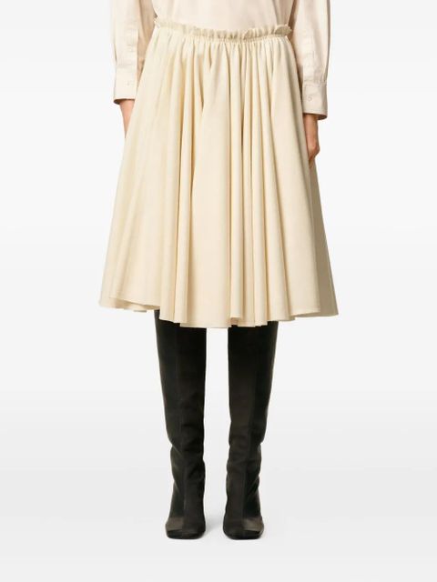 AMI Paris Corolla wool midi skirt - Neutrals