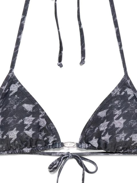 Diesel triangle houndstooth bikini top - Black - zdjęcie produktu nr 2