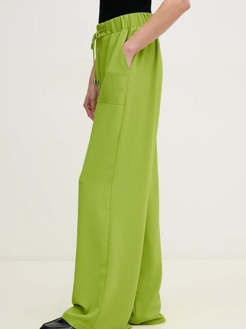 Joseph Ribkoff spodnie damskie kolor zielony szerokie high waist 251185