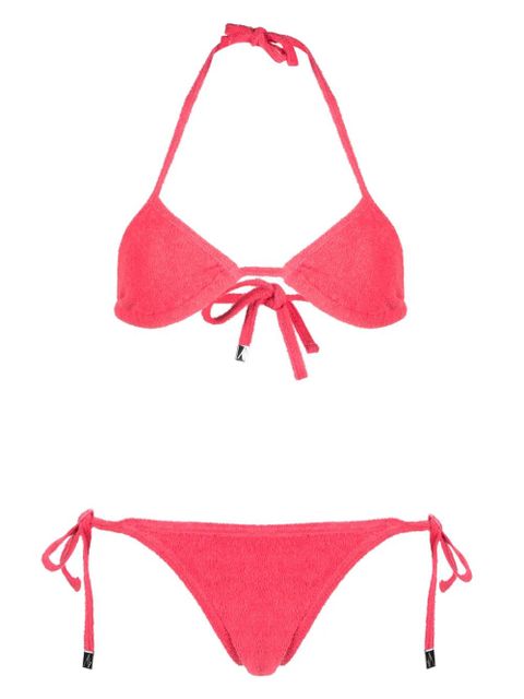 The Attico terry-cloth triangle bikini set - Red - zdjęcie produktu nr 1