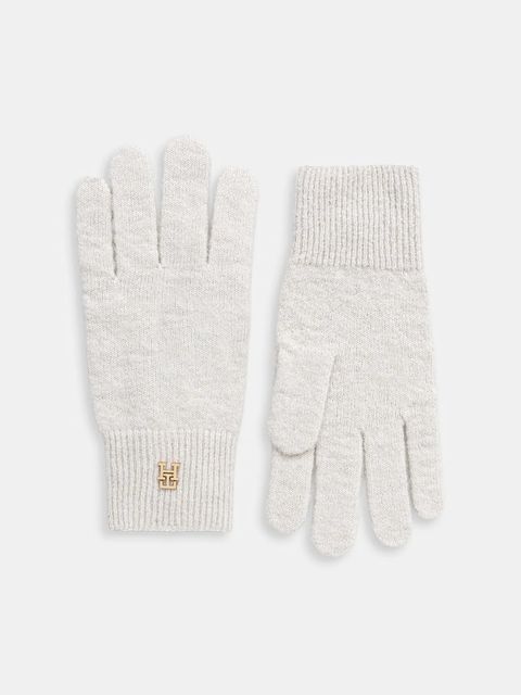 Tommy Hilfiger rękawiczki z wełną damskie kolor szary AW0AW17798 - zdjęcie produktu nr 1