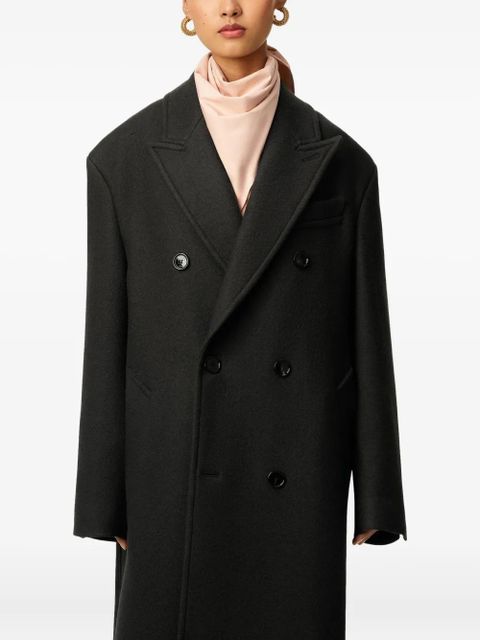 AMI Paris double-breasted wool coat - Black