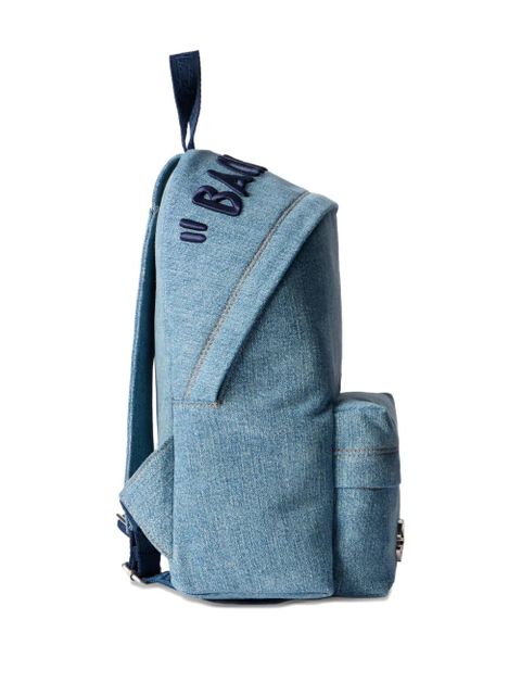 Off-White Jitney Quote denim backpack - Blue