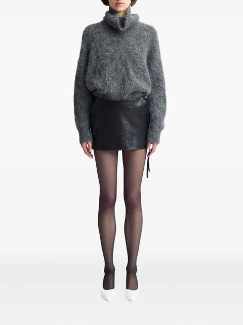 16Arlington Adu zip-detail mini skirt - Black