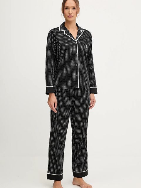 Lauren Ralph Lauren piżama damska kolor czarny ILN92439 - zdjęcie produktu nr 1