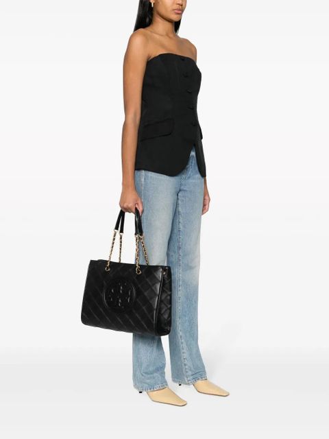 Tory Burch Fleming Soft chain tote bag - Black - zdjęcie produktu nr 2
