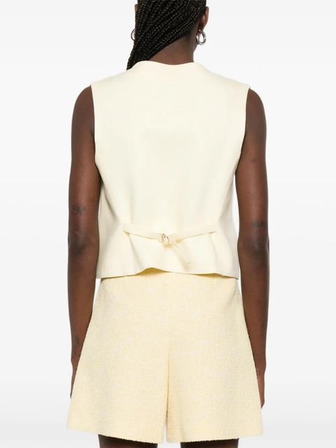 Maje buttoned sleeveless gilet - Yellow