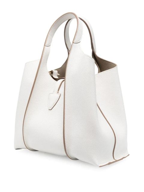 Tod's Timeless logo charm tote bag - White