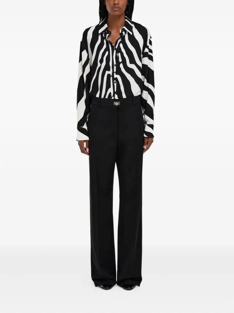 Ferragamo zebra-print long-sleeves shirt - Black - zdjęcie produktu nr 2