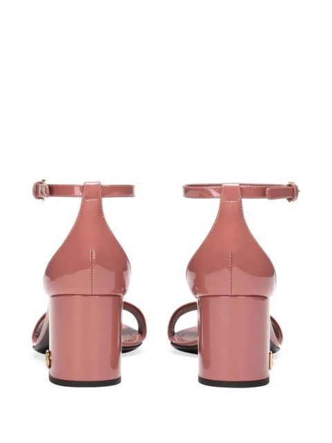 Dolce & Gabbana DG patent-leather sandals - Pink