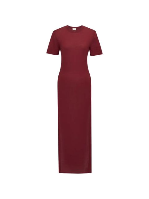 Saint Laurent short sleeve maxi dress - Red - zdjęcie produktu nr 1