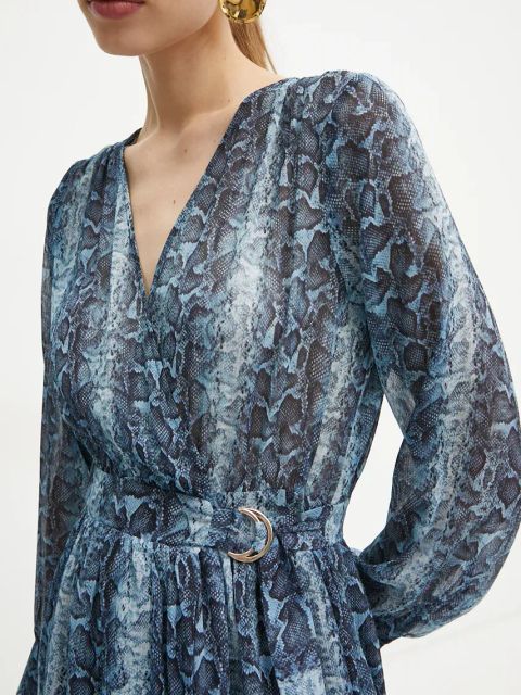 Morgan sukienka RILOU.F kolor niebieski maxi rozkloszowana RILOU.F