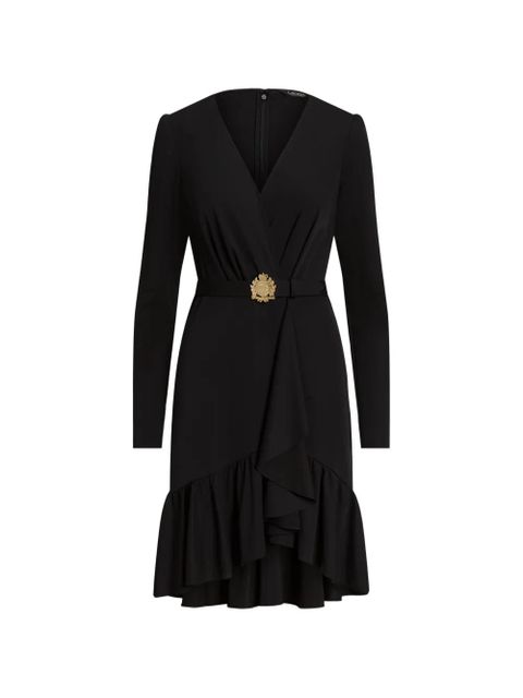 Lauren Ralph Lauren ruffled-trim midi dress - Black - zdjęcie produktu nr 1