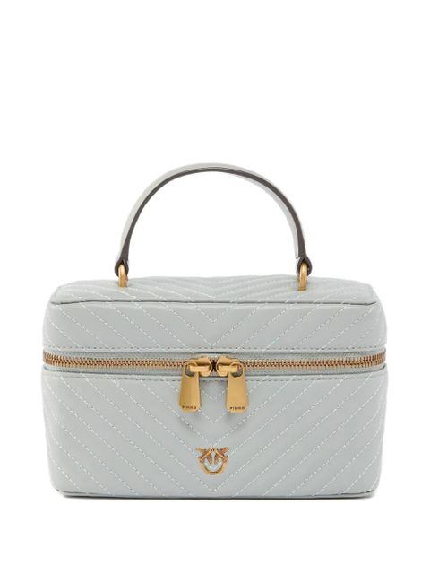 PINKO chevron quilted leather mini bag - Grey - zdjęcie produktu nr 1