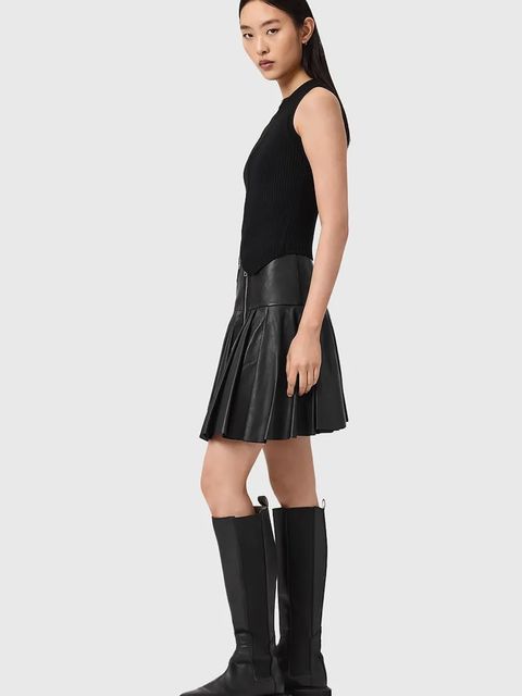 AllSaints spódnica skórzana IRINA