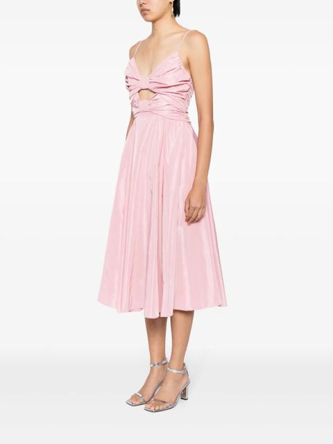 STAUD Dayanara bow-embellished midi dress - Pink