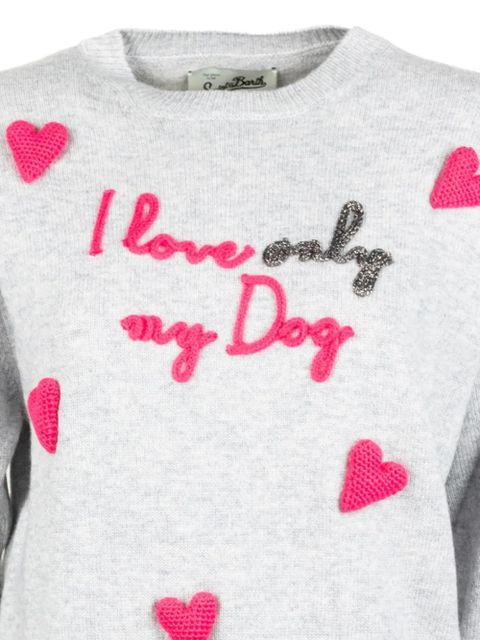 MC2 Saint Barth Louise heart-embroidered sweater - Grey