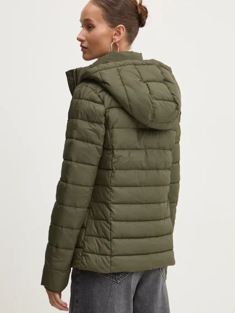 Tommy Jeans kurtka damska kolor zielony zimowa DW0DW18311