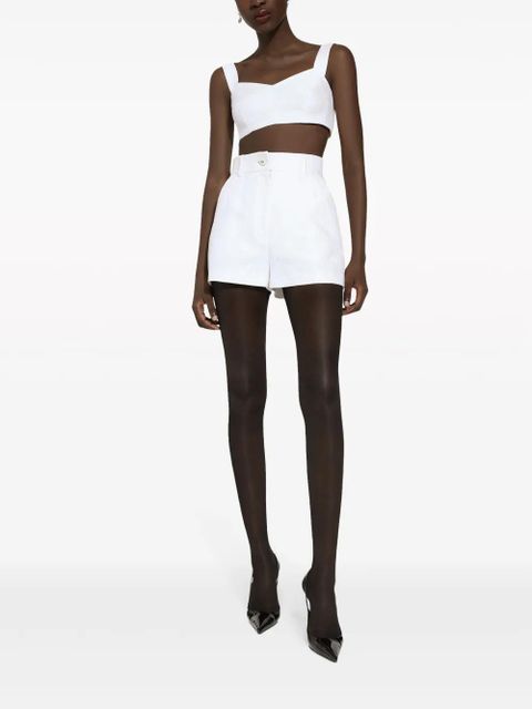Dolce & Gabbana logo-jacquard high-waisted short - Neutrals - zdjęcie produktu nr 2