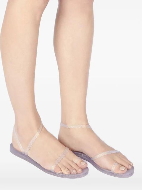 Ancient Greek Sandals Eleftheria glitter sandals - Clear/silver glitter