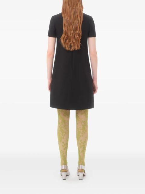 Valentino Garavani leopard-bow mini dress - Black