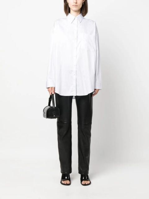 Acne Studios striped pocket shirt - White