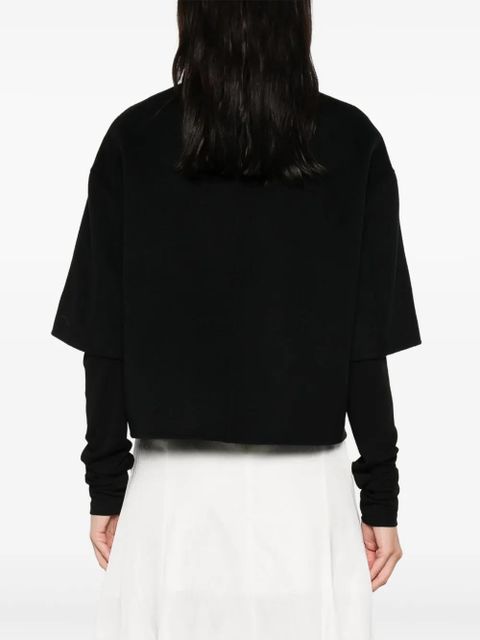 Max Mara button-fastening short-sleeved jacket - Black