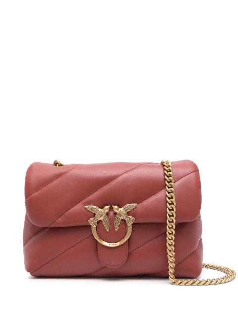 PINKO Classic Love leather crossbody bag - Red - zdjęcie produktu nr 1