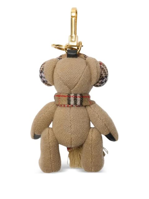 Burberry Thomas Bear check-scarf bag charm - Neutrals