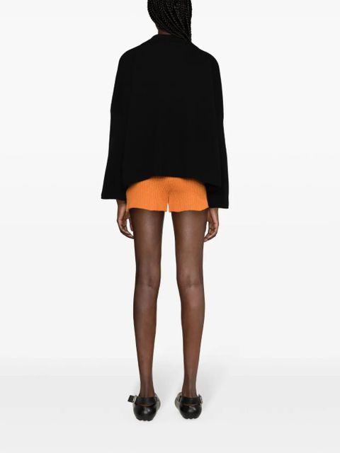 Alanui Finest ribbed polo top - Black