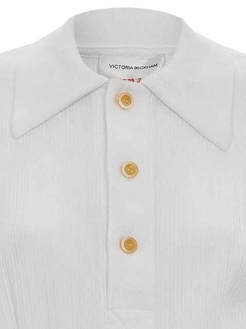 Victoria Beckham twist polo top - White - zdjęcie produktu nr 2