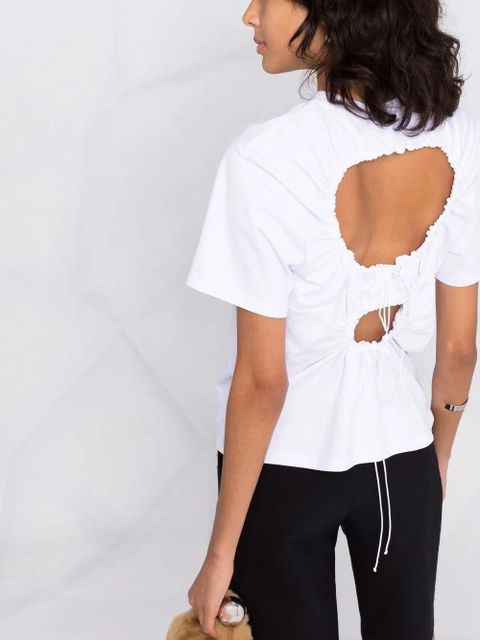 Cecilie Bahnsen cut-out rear-tie top - White - zdjęcie produktu nr 2