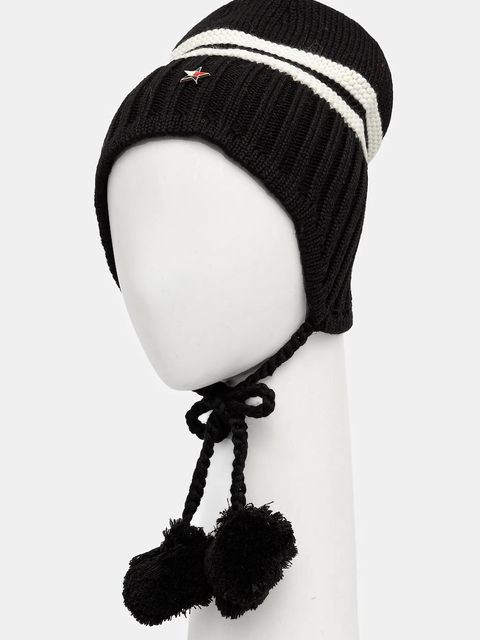 Tommy Jeans czapka z dodatkiem wełny kolor czarny AW0AW18311